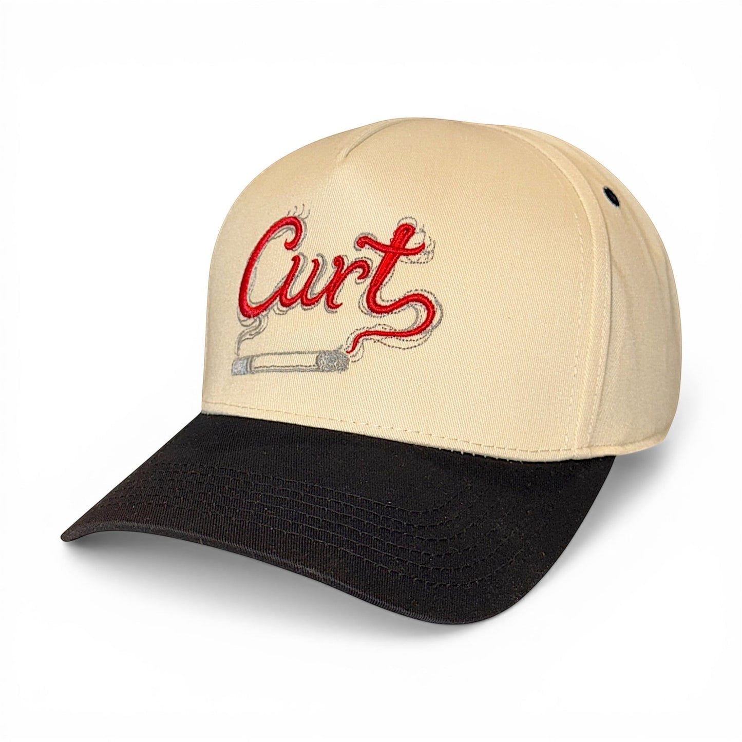 Curt Cig Smoke – side profile – Mad Capper embroidered hat