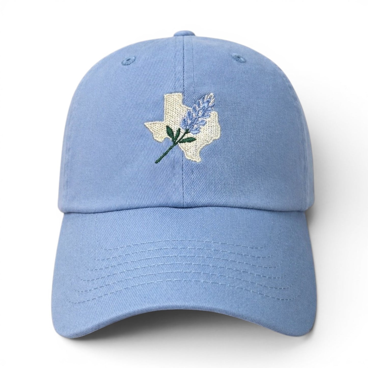 Texas Bluebonnet Embroidered Hat