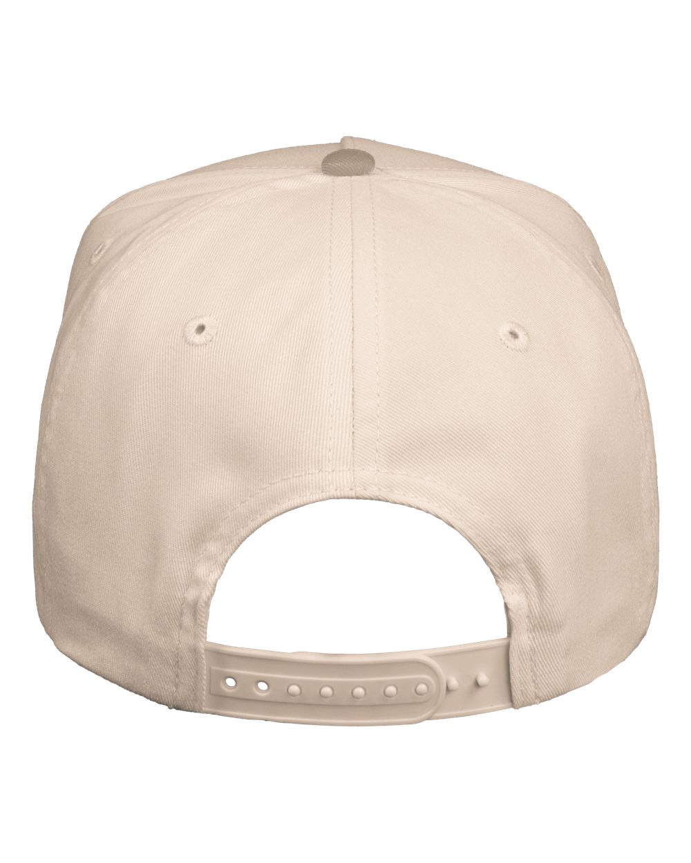 Chronically Bored Natural and Khaki hat with adjustable snapback closure, rear view