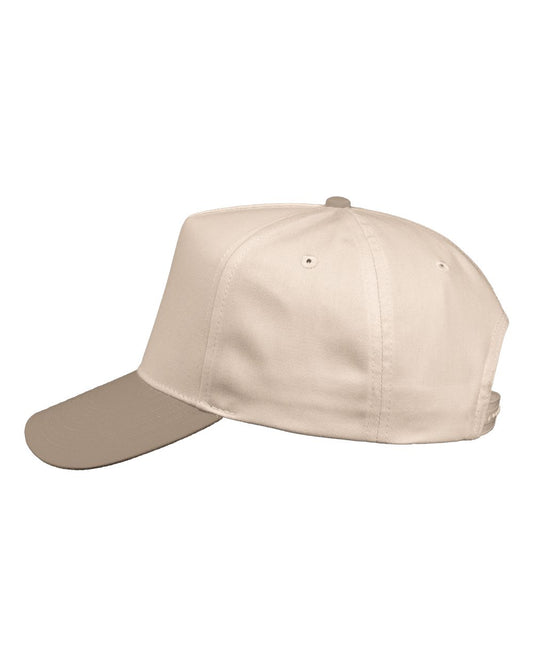 Natural and Khaki Chronically Judgmental Classic hat construction, side profile