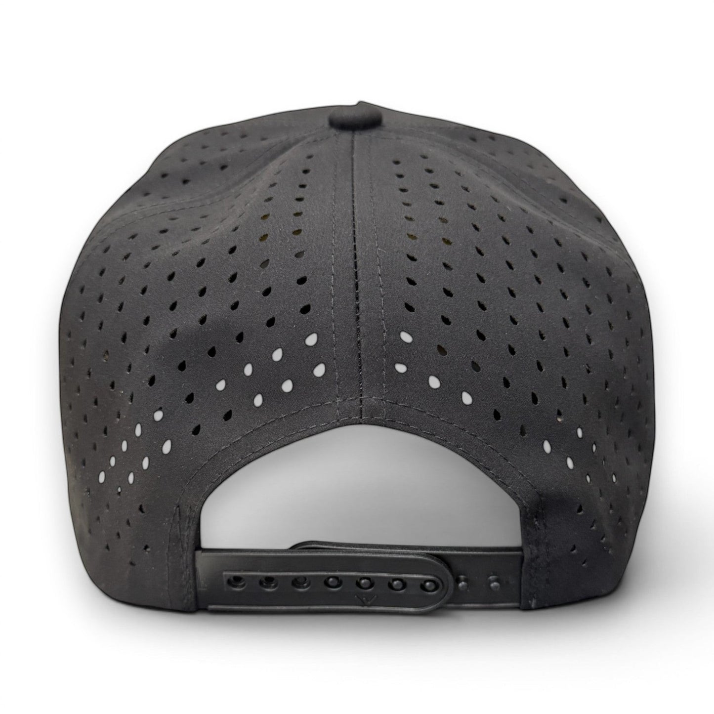 Mad Capper black baseball cap with "Million Miler" embroidery and perforated sides for breathability.