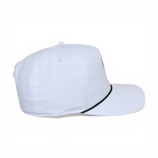Mad Capper white 5-panel rope hat with embroidered Dallas Pickleball Club logo and adjustable snapback.